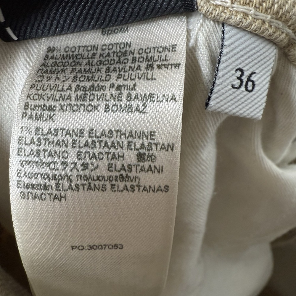 7 For All Mankind Slimmy Tapered Jeans Men's 36 (38/30) Beige Bamboo Stretch - Picture 8 of 10